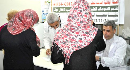 استفاد من اليوم الطبي لجمعية الفلاح الخيرية أكثر من 1000 مريض في قطاع غزة
