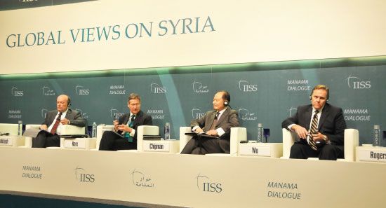 المتحدثون تطرقوا في نقاشاتهم للوضع المتأزم في سورية