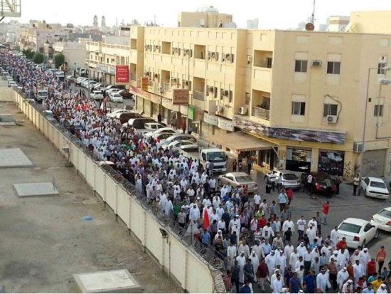 مسيرة المعارضة من تقاطع إشارات منطقة الديه مروراً بجدحفص وانتهاء بقرية المصلى