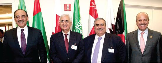 وزير الخارجية خلال لقائه اجتماع الترويكا الخليجي مع الهند وكوريا