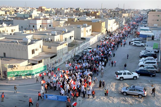 										تظاهرة الجمعيات السياسية المعارضة في سترة أمس  - تصوير : عيسى إبراهيم