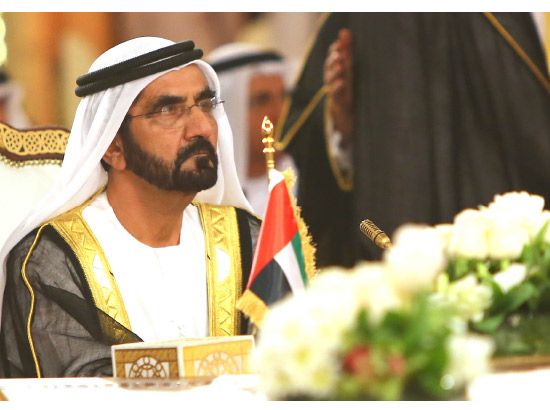 نائب رئيس الإمارات مشاركاً في قمة الدوحة  - afp