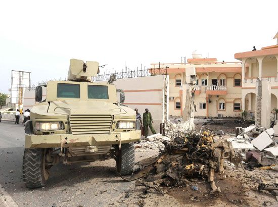 خمسة قتلى بهجوم على فندق في الصومال يستقبل وفداً تركيّاً   أخبار دولية - صحيفة الوسط البحرينية - مملكة البحرين