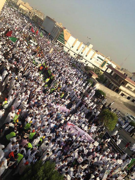 حشود شيعت شهداء مسجد «الدمام»