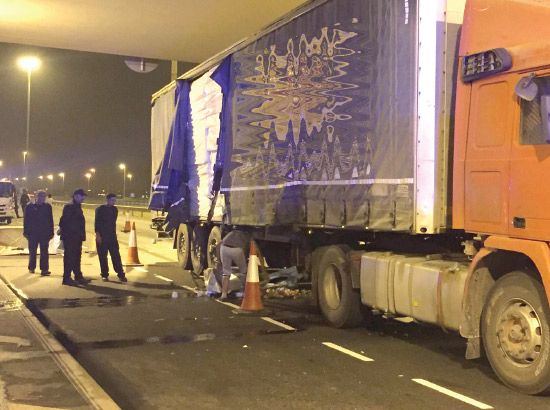 الشاحنة المتسببة في الحادث تحمل لوحة غير بحرينية