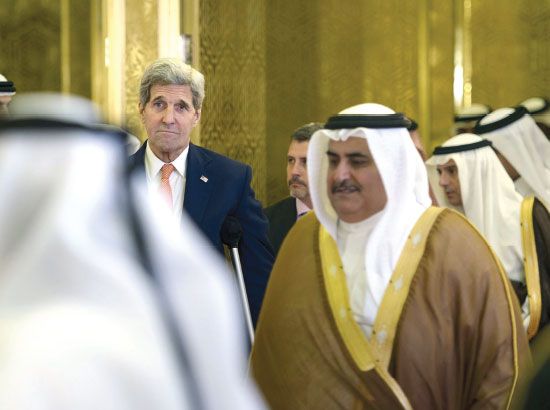 وزير الخارجية يشارك باجتماع وزراء خارجية «التعاون» مع كيري في الدوحة - reuters