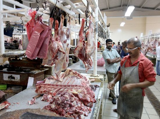 اللحوم توافرت في سوق المنامة أمس-تصوير عقيل الفردان