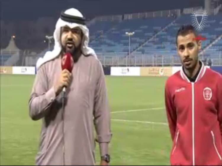 مذيع البحرين الرياضية مروان بوهزاع ولقاء مع المحرقاوي محمد خالد