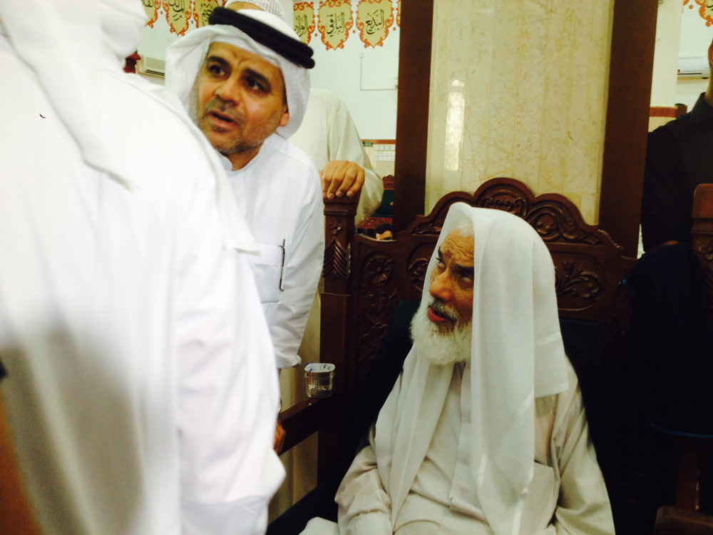 السيد سعيد الوداعي يتلقى التعازي في مسجد الشيخ علي حمّاد 