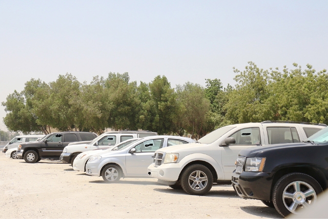 ﻿سيارات منتشرة في المحافظة الشمالية معروضة للبيع بشكل مخالف