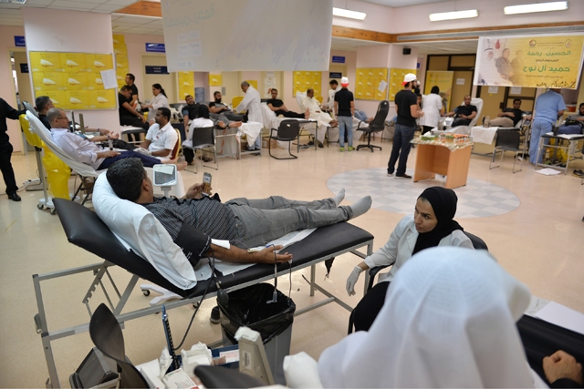 ﻿مشهد عام لحملة الإمام الحسين للتبرع بالدم في مركز النعيم الصحي - تصوير : أحمد آل حيدر