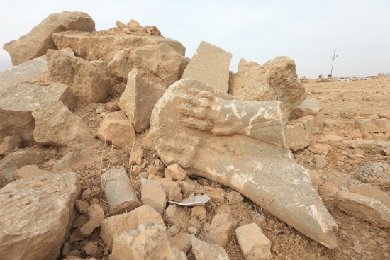 ﻿بقايا آثار مدينة نمرود بعد أن دمرها «داعش» - reuters