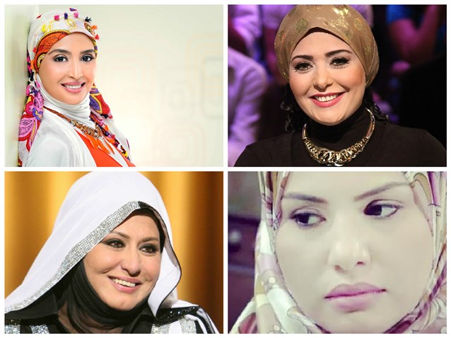 انواع من الحجاب ترتديه مجموعة من فنانات مصر