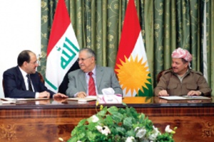المالكي يشكل لجنة لحل المشاكل العالقة مع كردستان