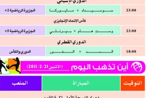 أين تذهب... وتشاهدون اليوم !