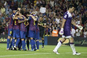برشلونة يسحق أوساسونا وميسي يسجل 'هاتريك'