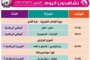 تشاهدون اليوم... وأين تذهب