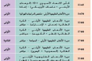 برنامج القناة الرياضية البحرينية اليوم