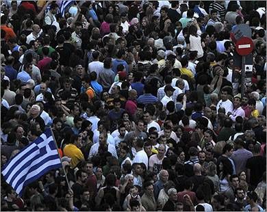 احتجاجات سابقة ضد اجراءات التقشف في اليونان