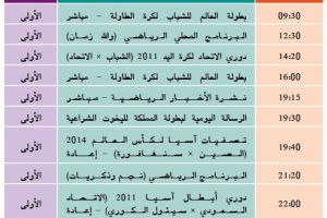 برنامج قناة البحرين الرياضية اليوم