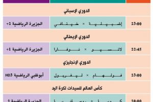 تشاهدون اليوم وأين تذهب