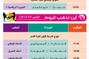 تشاهدون اليوم وأين تذهب