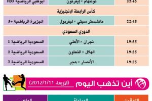 تشاهدون اليوم وأين تذهب