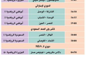 تشاهدون اليوم وأين تذهب