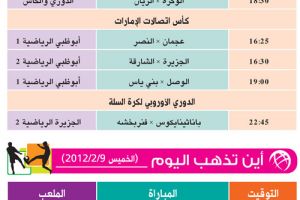 تشاهدون اليوم وأين تذهب