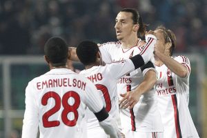 ثلاثية ابراهيموفيتش تقود ميلانو لسحق باليرمو في الدوري الإيطالي