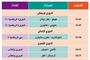 تشاهدون اليوم وأين تذهب