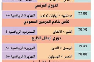 تشاهدون اليوم وأين تذهب