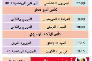 تشاهدون اليوم وأين تذهب