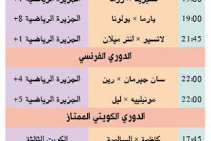 تشاهدون اليوم وأين تذهب