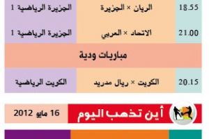 تشاهدون اليوم وأين تذهب