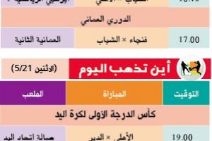 تشاهدون اليوم وأين تذهب