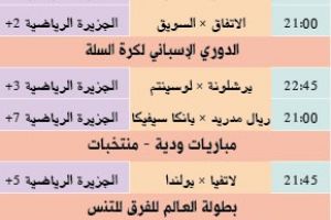 تشاهدون اليوم وأين تذهب