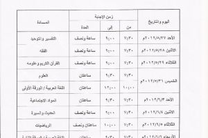 'التربية': تعلن عن جداول امتحانات المسار الديني للشهادة الإعدادية