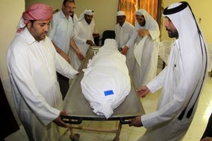 شاهد صور مراسم دفن ضحايا الشقيقة قطر 