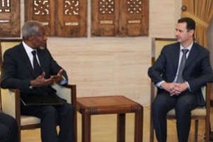 عنان يتحدث بشكل صارم مع الاسد  