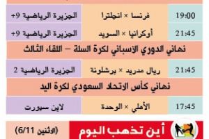 تشاهدون اليوم وأين تذهب