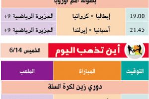 تشاهدون اليوم وأين تذهب