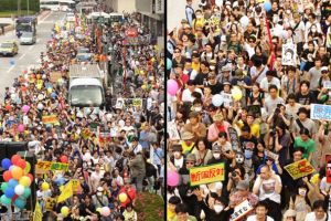 مسيرات في اليابان من أجل السلام في مقاطعة أوكيناوا