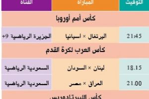 تشاهدون اليوم وأين تذهب