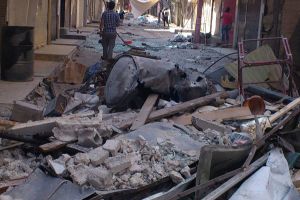 إطلاق نار على عدد من أحياء حلب برشاشات المروحيات 