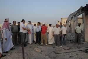 الكعبي: تهيئة السوق الشعبي لحين الانتهاء من عمليات التنظيف في الجهة المتضررة من السوق