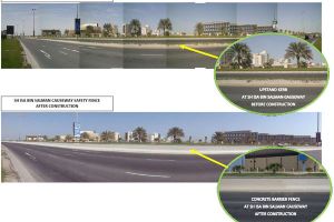 'الأشغال' تنتهي من إنشاء حواجز السلامة المرورية على جسر الشيخ عيسى بن سلمان
