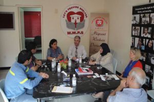 الأتحاد الحُر يلتقي رئيسة جمعية حماية العمال الوافدين