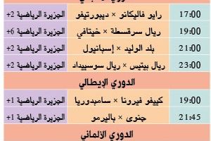 تشاهدون اليوم وأين تذهب