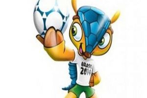 تحطم أجزاء من تمثال تميمة مونديال 2014 خلال تظاهرات احتجاجية